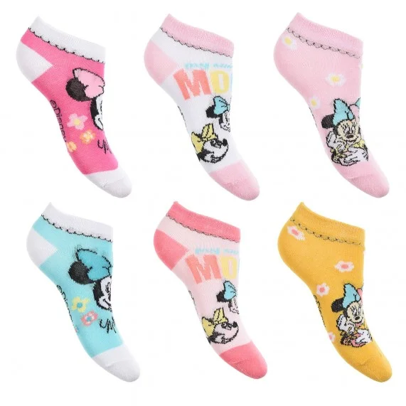 Pack de 6 pares de calcetines Minnie Mouse para niña (Calcetines) French Market chez FrenchMarket