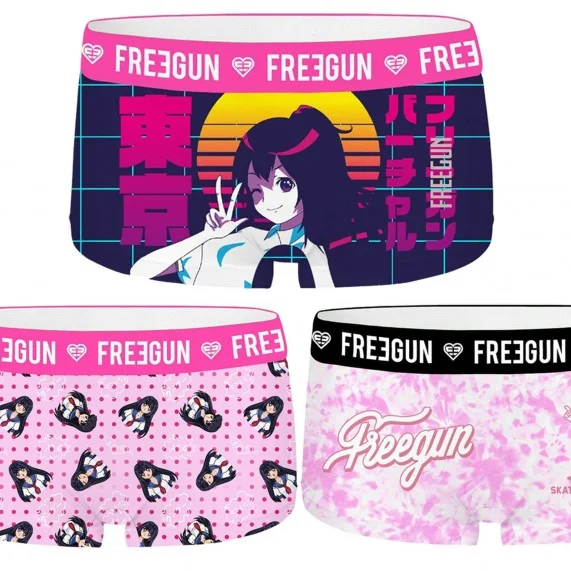 3er-Pack Shorties Frau Fantasy (Boxers - Höschen) Freegun auf FrenchMarket