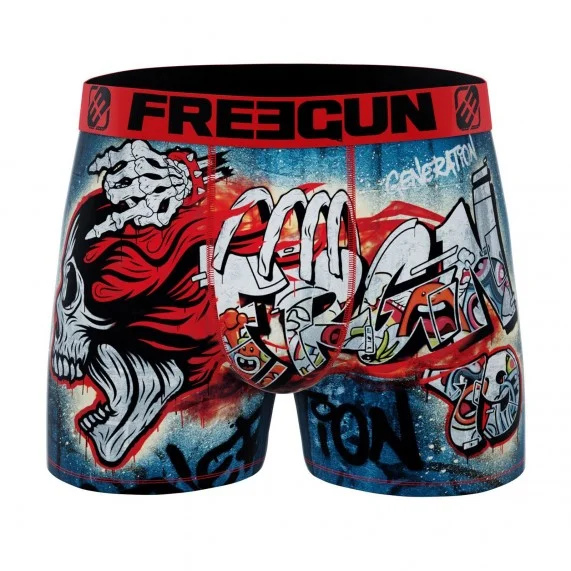 Set van 4 Street Graffiti Boxers voor jongens (Jongensboxershort) Freegun chez FrenchMarket