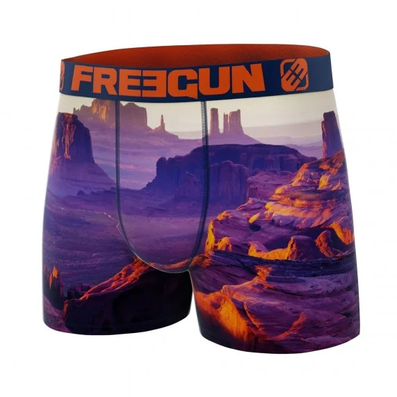 Boxer de microfibra reciclada para hombre "Landscape 3 (Boxers) Freegun chez FrenchMarket