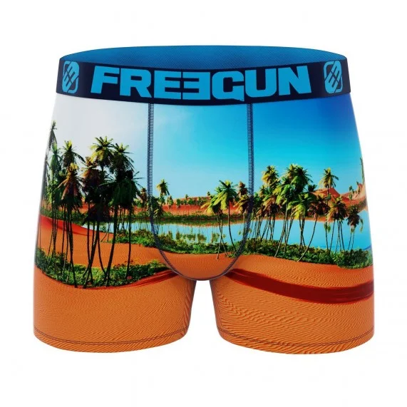 Boxer de microfibra reciclada para hombre "Landscape 3 (Boxers) Freegun chez FrenchMarket