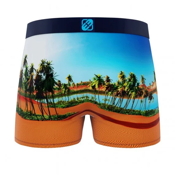 Boxer de microfibra reciclada para hombre "Landscape 3 (Boxers) Freegun chez FrenchMarket