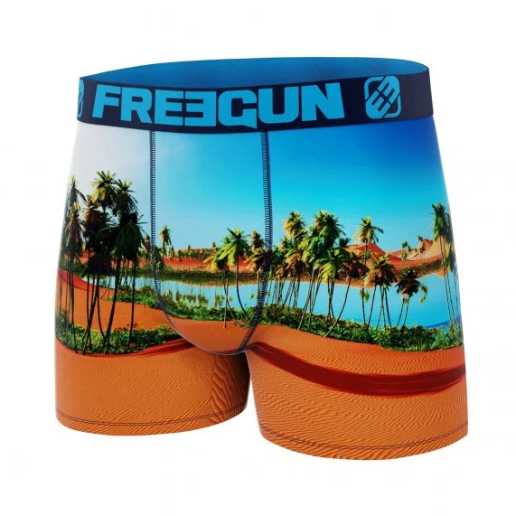 Boxer da uomo in microfibra riciclata "Landscape 3 (Boxer) Freegun chez FrenchMarket