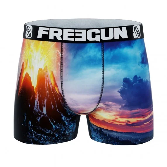 Boxer de microfibra reciclada para hombre "Landscape 3 (Boxers) Freegun chez FrenchMarket