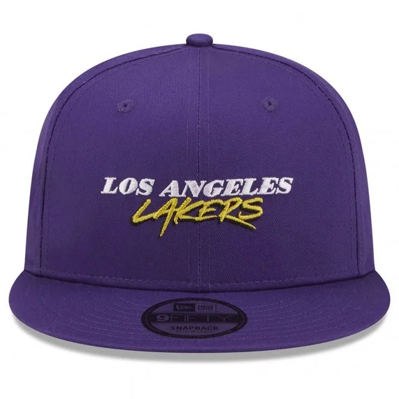 Cappellino 9FIFTY Los Angeles Lakers NBA Script Team (Cappellino) New Era chez FrenchMarket