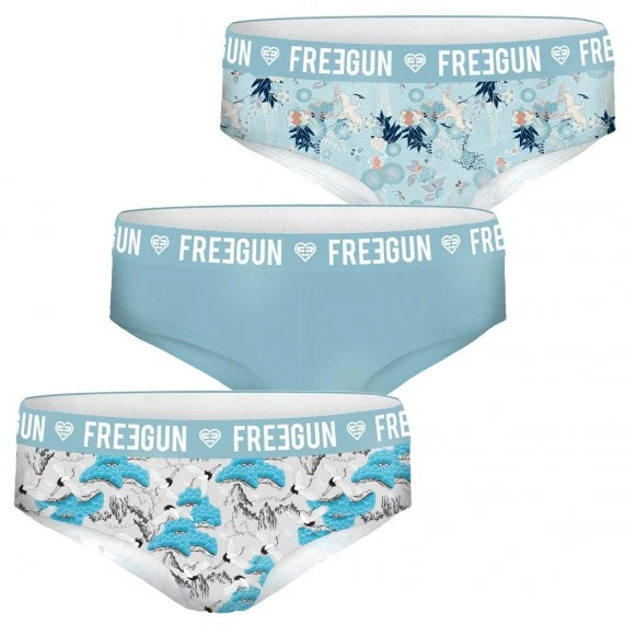 Set of 3 Girl's Fancy Boxers (Boxers/Shorty) Freegun on FrenchMarket