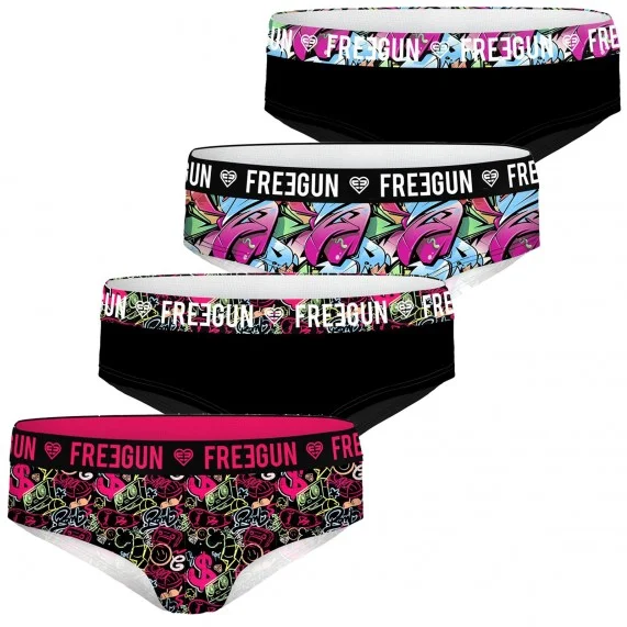 Lot de 4 boxers Fille Fantaisie (Boxers/Shorty) Freegun chez FrenchMarket