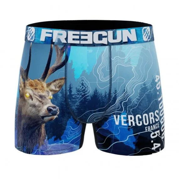 Boxer Homme Microfibre Recyclé "Animaux" (Boxers) Freegun chez FrenchMarket