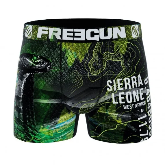 Boxershorts für Männer aus recycelter Mikrofaser "Tiere (Boxershorts) Freegun auf FrenchMarket