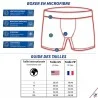 Boxer Homme Microfibre Football Pays (Boxers Homme) Freegun chez FrenchMarket