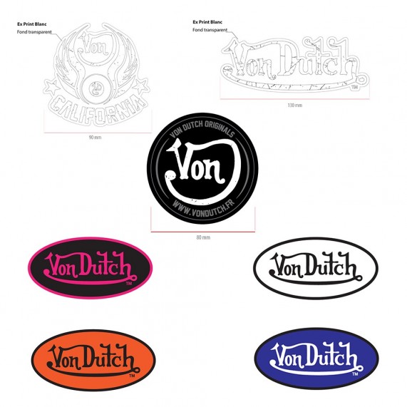 VON DUTCH Stickers Autocollant Customs Pack 1