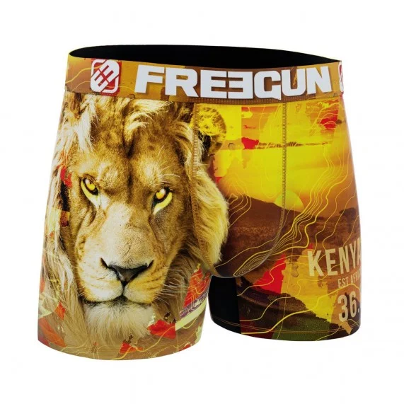 Pack di 4 boxer animali in microfibra riciclata per ragazzi (Boxer da ragazzo) Freegun chez FrenchMarket