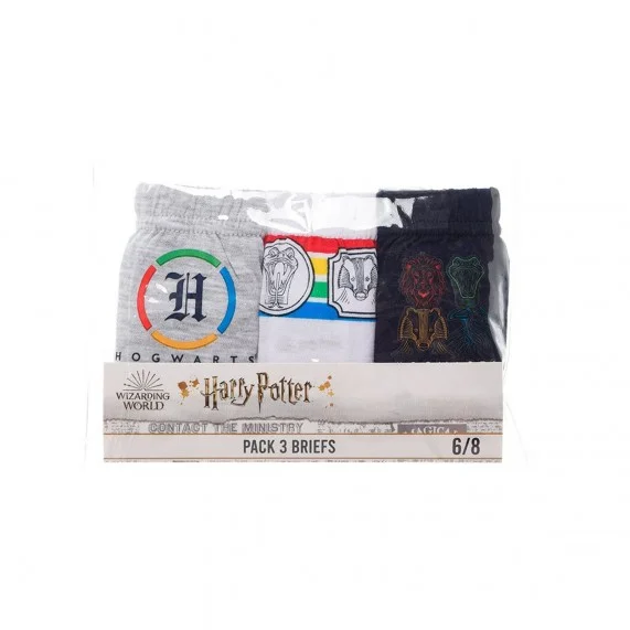 Harry Potter - 3er-Pack Baumwoll-Slips Jungen (Briefs) French Market auf FrenchMarket