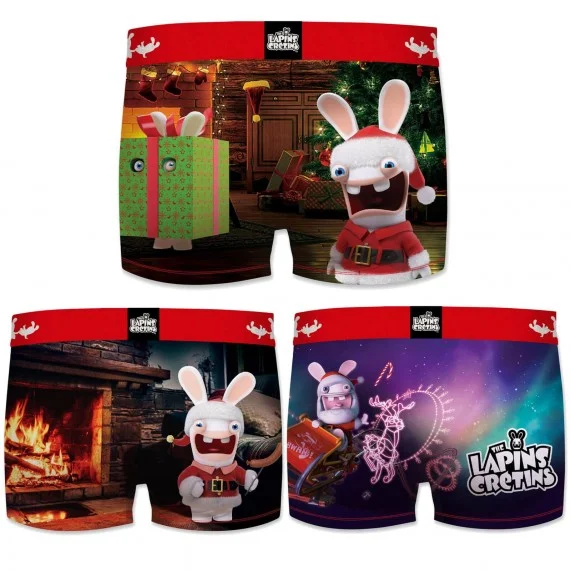 Set of 3 Men's Rabbids Boxers (Boxers) Freegun on FrenchMarket