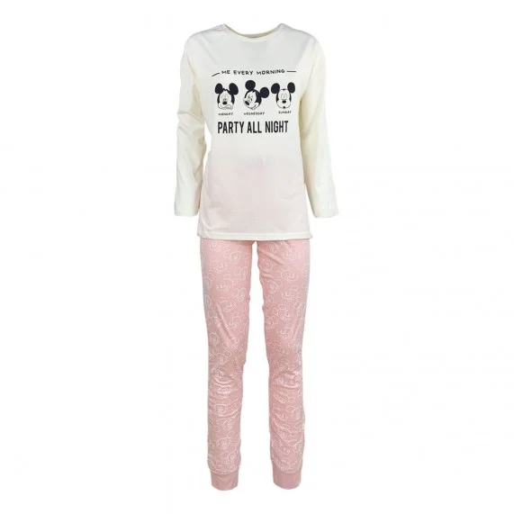 Minnie Mouse - Party All Night Women's Long Cotton Pajama Set (Pyjama Sets) French Market on FrenchMarket
