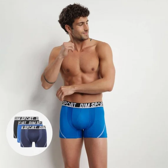 DIM SPORT" Heren Microfiber Boxershort Set van 3 (Boksers) Dim chez FrenchMarket