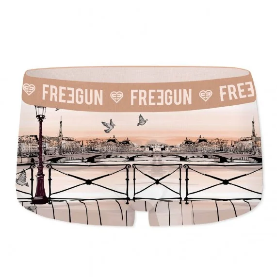 Juego de 4 calzoncillos Fancy Girl (Boxers/Shorty) Freegun chez FrenchMarket