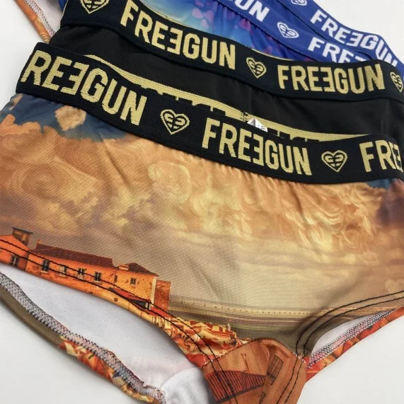 Juego de 4 calzoncillos Fancy Girl (Boxers/Shorty) Freegun chez FrenchMarket