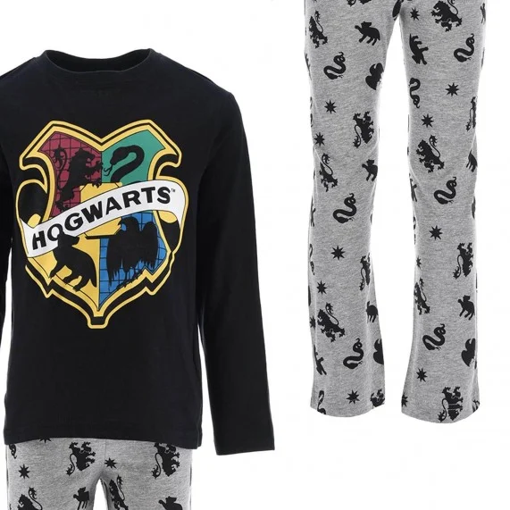 Langer Baumwoll-Pyjama für Jungen Harry Potter "Hogwarts School (Pyjama-Sets) French Market auf FrenchMarket