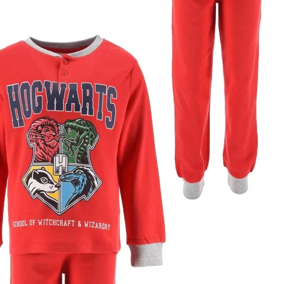 Langer Baumwoll-Pyjama für Jungen Harry Potter "Hogwarts School (Pyjama-Sets) French Market auf FrenchMarket