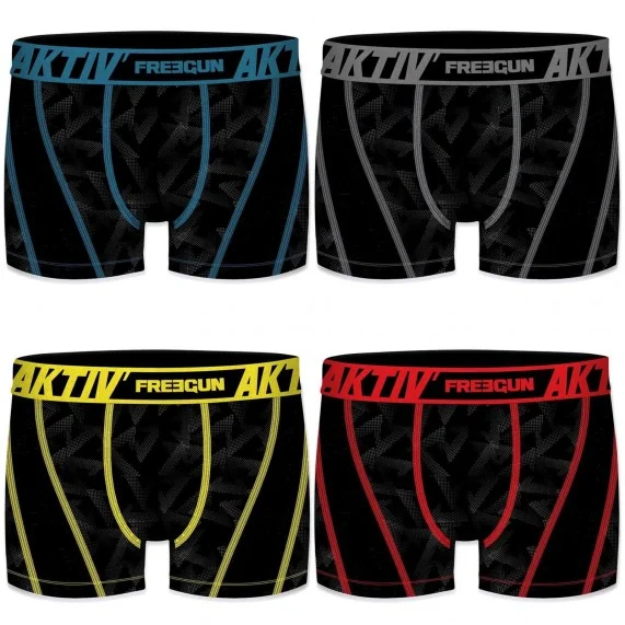 Set di 4 boxer AKTIV Sport per uomo "Lifestyle Edition (Boxer da uomo) Freegun chez FrenchMarket