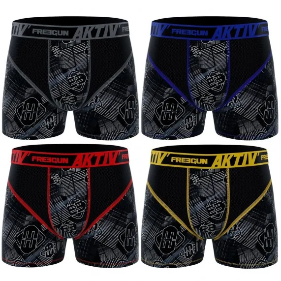 Set di 4 boxer AKTIV Sport per uomo "Lifestyle Edition (Boxer da uomo) Freegun chez FrenchMarket