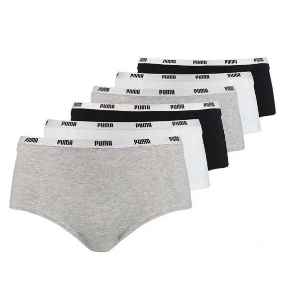 Pack de 6 Mini Short Coton Femme (Culotte Femme) PUMA chez FrenchMarket