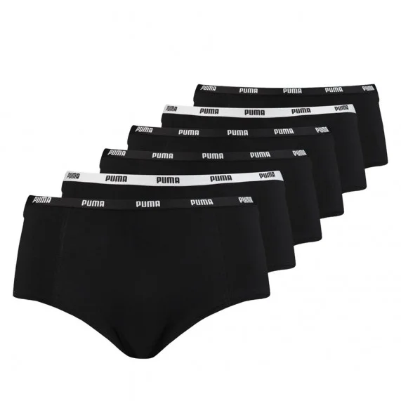 Lote de 6 minishorts de algodón para mujer (Bragas) PUMA chez FrenchMarket