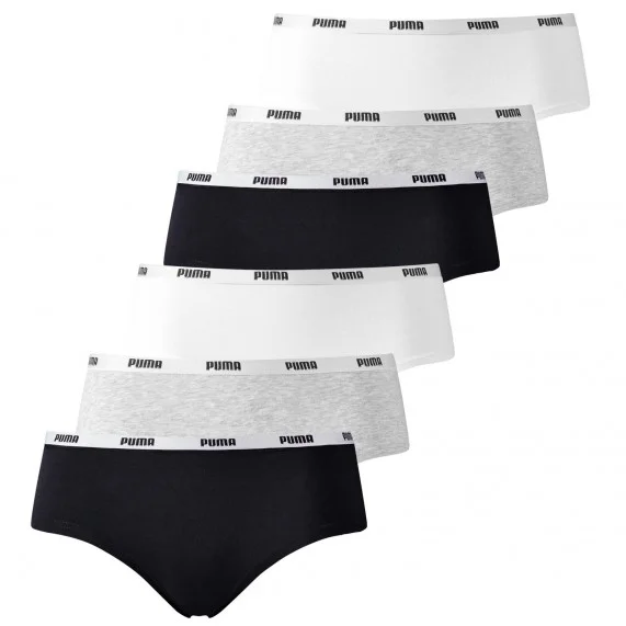 Pack of 6 Hispter Cotton Briefs for Women (Panties) PUMA on FrenchMarket