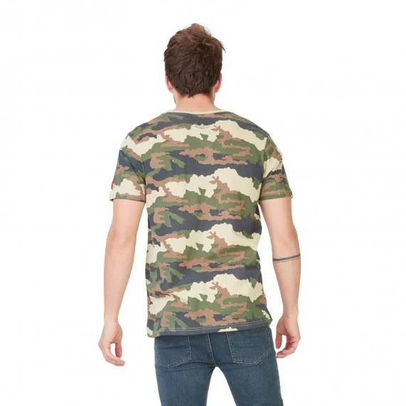 Von Dutch Heren t-shirt Bells Camouflage Logo Rood (T-shirts) Von Dutch chez FrenchMarket