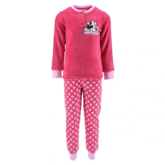 Girl's Minnie Mouse "Rainbow" Long Fleece Pyjama (Ensemble de Pyjama) French Market auf FrenchMarket