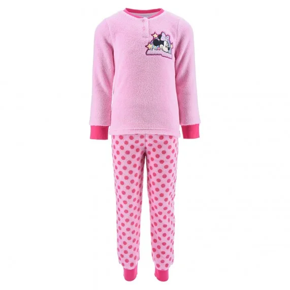 Girl's Minnie Mouse "Rainbow" Long Fleece Pyjama (Ensemble de Pyjama) French Market auf FrenchMarket