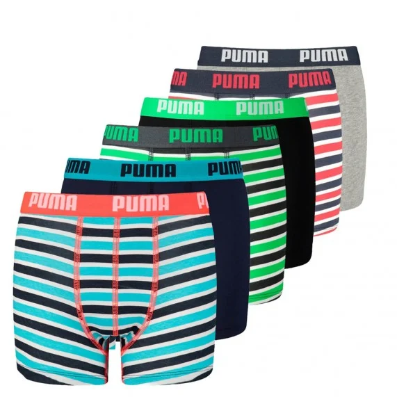 Paquete de 6 bóxers de algodón para niños (Calzoncillos de niño) PUMA chez FrenchMarket