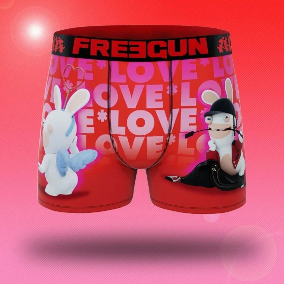 Boxershorts für Männer Rabbids Valentinstag (Boxershorts) Freegun auf FrenchMarket