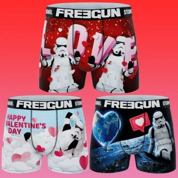 Set di 3 boxer Stormtrooper per uomo San Valentino (Boxer) Freegun chez FrenchMarket