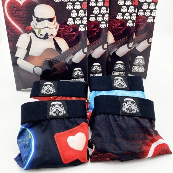 4er-Pack Herren-Boxershorts Stormtrooper Valentinstag (Boxershorts für Männer) Freegun auf FrenchMarket