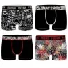 4er-Pack Herren-Boxershorts aus Baumwolle "Skull Graffiti" (Boxershorts für Männer) Freegun auf FrenchMarket