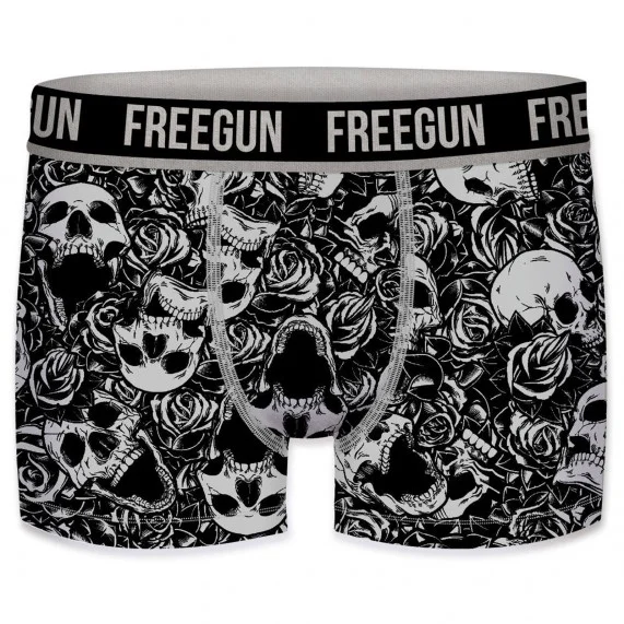 Juego de 4 bóxers de algodón para hombre "Skull Graffiti (Calzoncillos para hombre) Freegun chez FrenchMarket