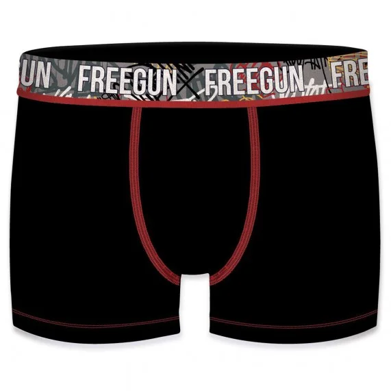 4er-Pack Herren-Boxershorts aus Baumwolle "Skull Graffiti" (Boxershorts für Männer) Freegun auf FrenchMarket