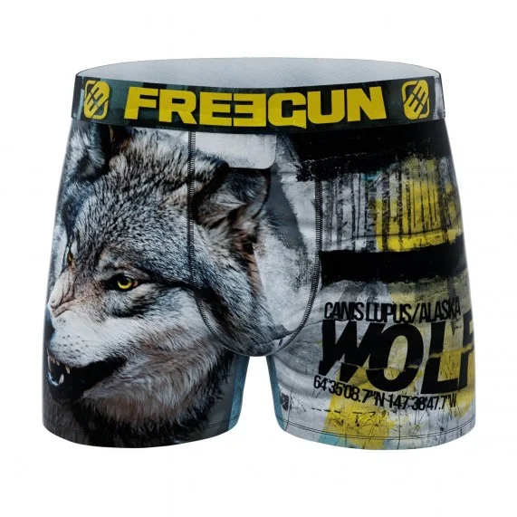 Boxer da uomo in microfibra riciclata con animali (Boxer) Freegun chez FrenchMarket