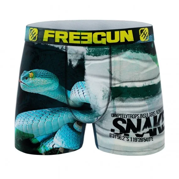 Boxer da uomo in microfibra riciclata con animali (Boxer) Freegun chez FrenchMarket