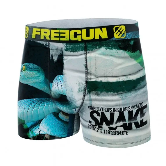 Boxer da uomo in microfibra riciclata con animali (Boxer) Freegun chez FrenchMarket