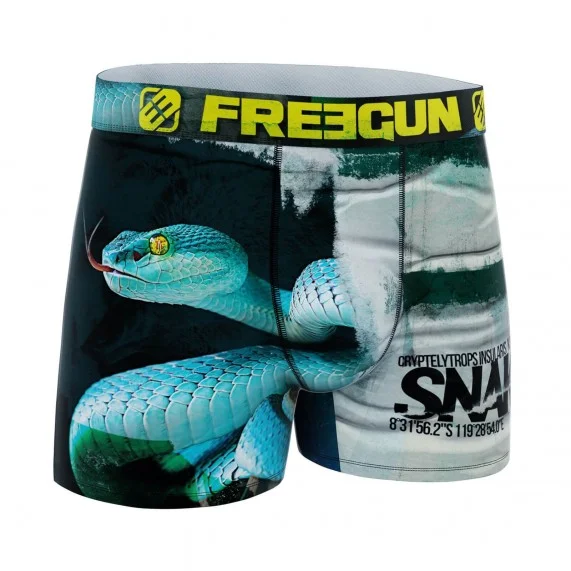 Boxer da uomo in microfibra riciclata con animali (Boxer) Freegun chez FrenchMarket