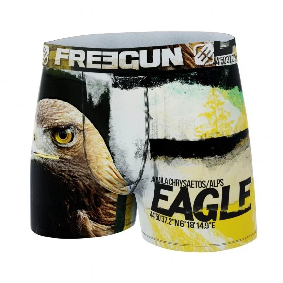 Boxer da uomo in microfibra riciclata con animali (Boxer) Freegun chez FrenchMarket