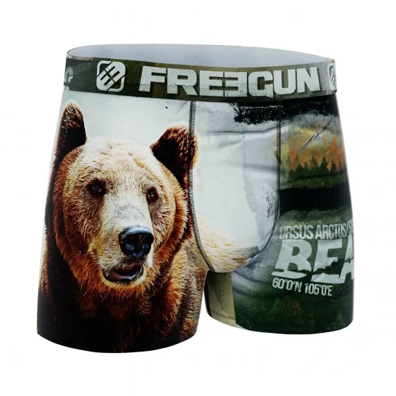 Boxer da uomo in microfibra riciclata con animali (Boxer) Freegun chez FrenchMarket