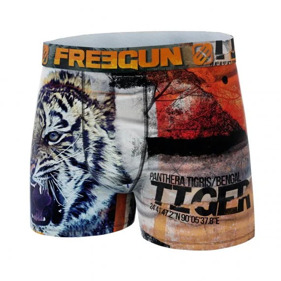 Lot de 4 Boxers Homme Microfibre Recyclé Animaux (Lot boxers Homme) Freegun chez FrenchMarket