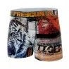 Set di 4 boxer da uomo in microfibra riciclata con animali (Boxer da uomo) Freegun chez FrenchMarket