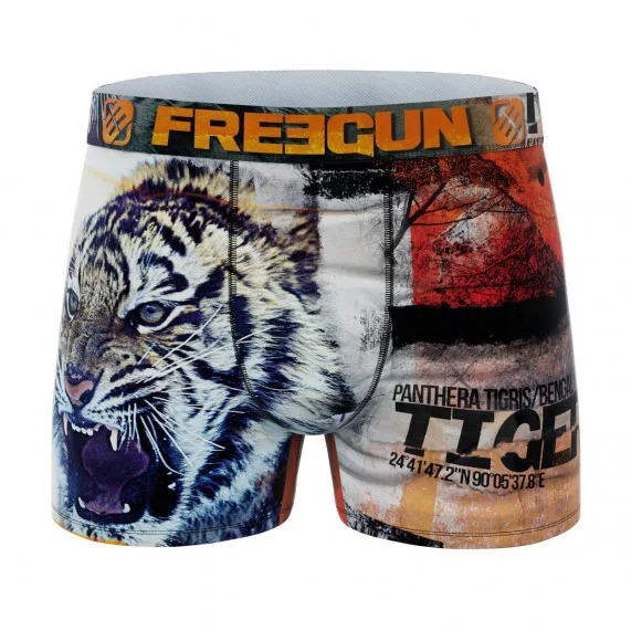 Pack di 4 boxer animali in microfibra riciclata per ragazzi (Boxer da ragazzo) Freegun chez FrenchMarket