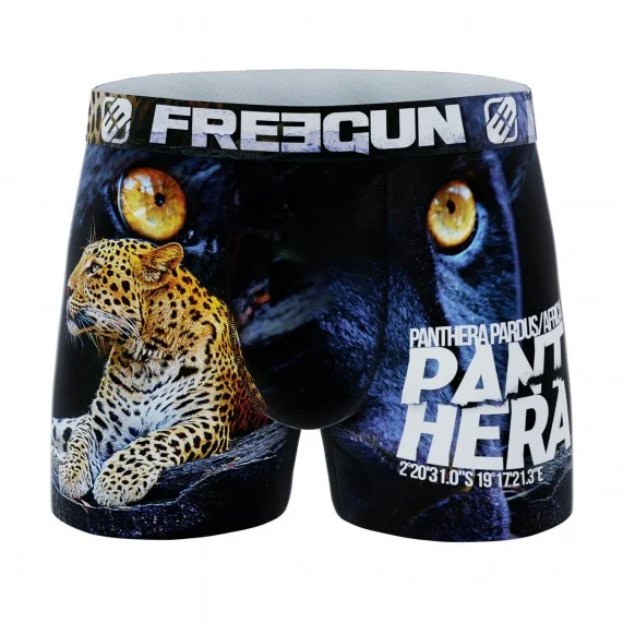 Pack di 4 boxer animali in microfibra riciclata per ragazzi (Boxer da ragazzo) Freegun chez FrenchMarket