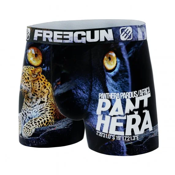 Pack di 4 boxer animali in microfibra riciclata per ragazzi (Boxer da ragazzo) Freegun chez FrenchMarket